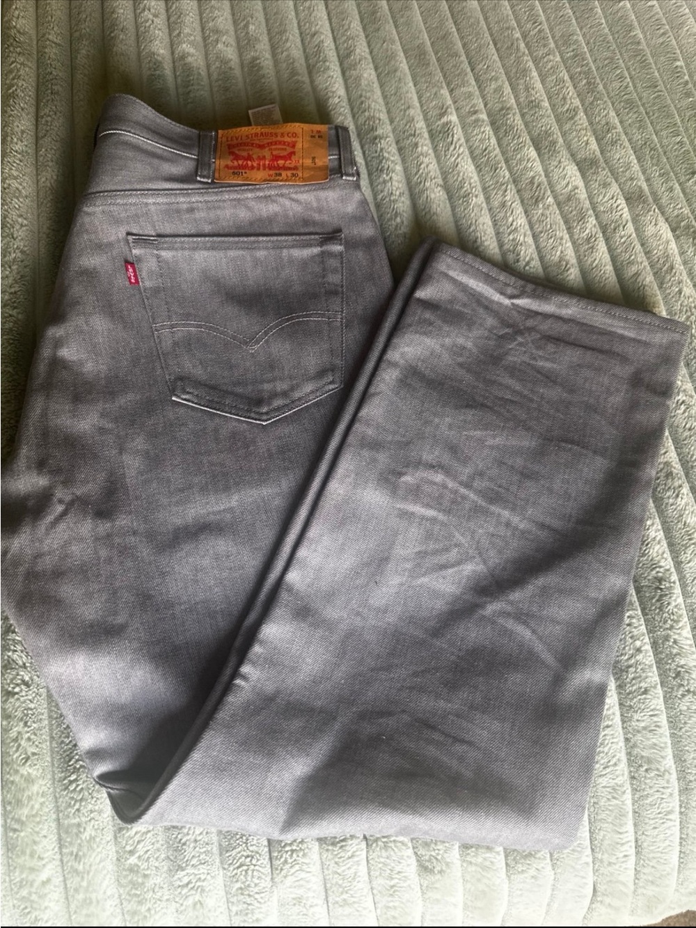 Levi's 501’s Men's Gray Straight-Leg Jeans 38x30